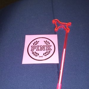 PINK campus dog pen and sticker bundle